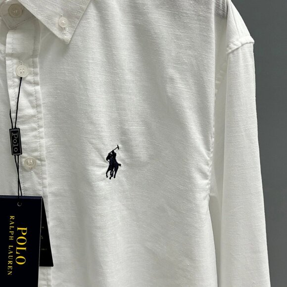 Ralph Lauren White Polo Long-Sleeve Shirt - Picture 3 of 9